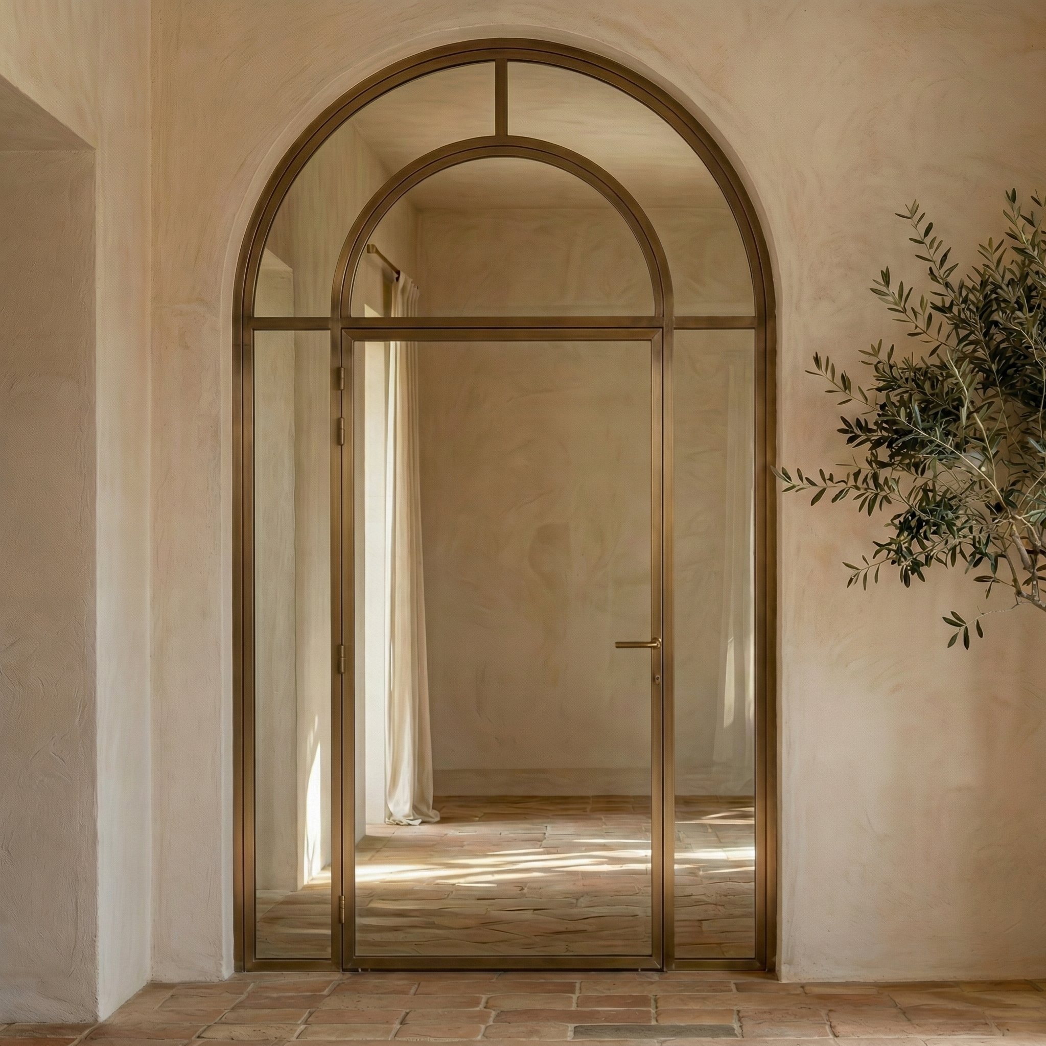 Arched Brass Door