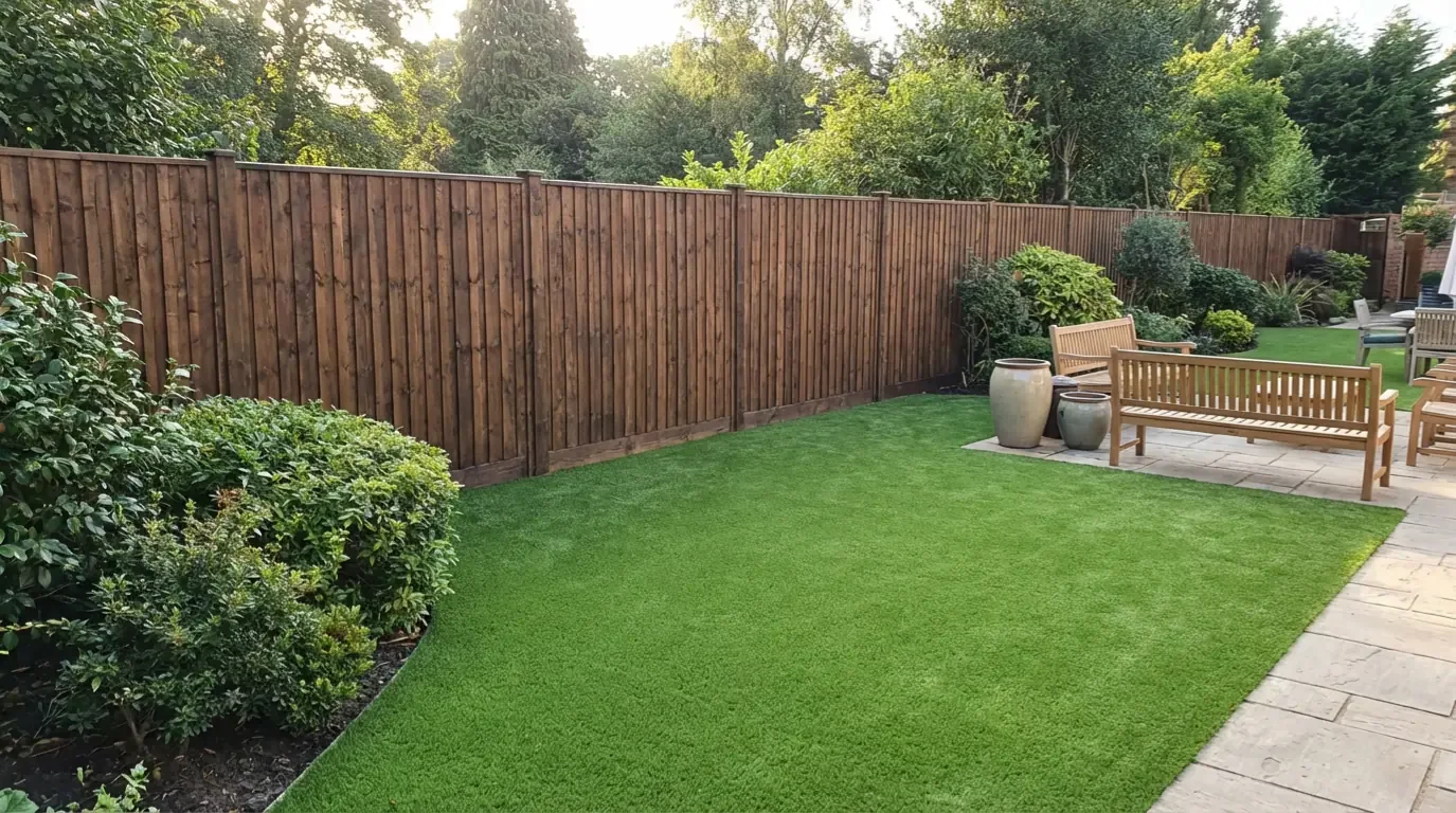Durable Timber Fence with Privacy Panels