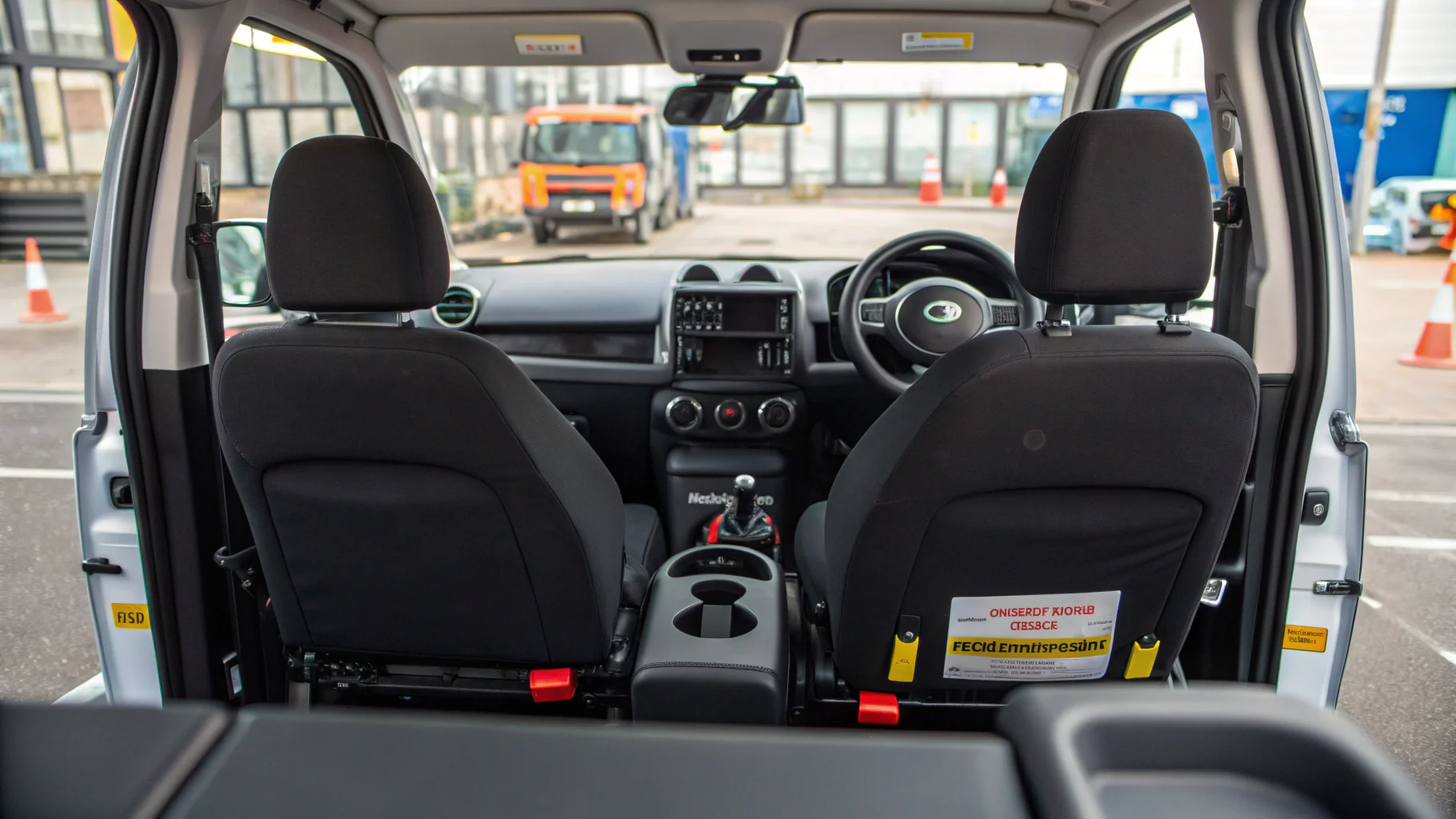 Specialist driving instructor providing adapted lesson to disabled learner in Birmingham